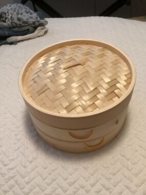 Source Unknown Natural Bamboo Steamer - Light Cream